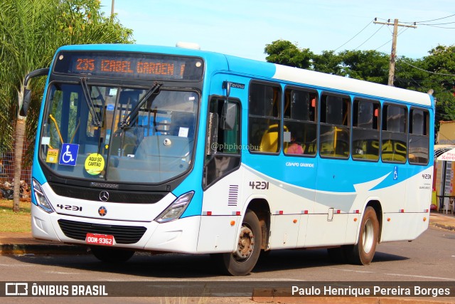 Viação Campo Grande 4231 na cidade de Campo Grande, Mato Grosso do Sul, Brasil, por Paulo Henrique Pereira Borges. Número da foto: #10961981.