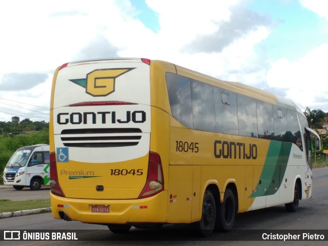 Empresa Gontijo de Transportes 18045 na cidade de Maruim, Sergipe, Brasil, por Cristopher Pietro. ID da foto: 10962913.