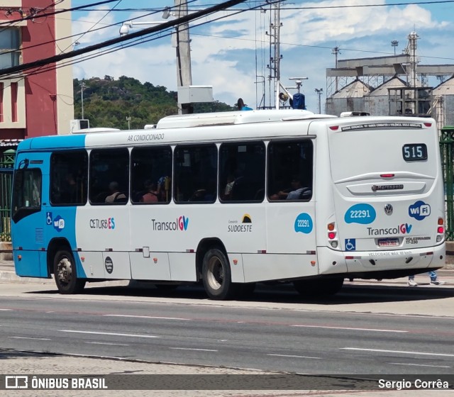 Nova Transporte 22291 na cidade de Vitória, Espírito Santo, Brasil, por Sergio Corrêa. ID da foto: 10962722.