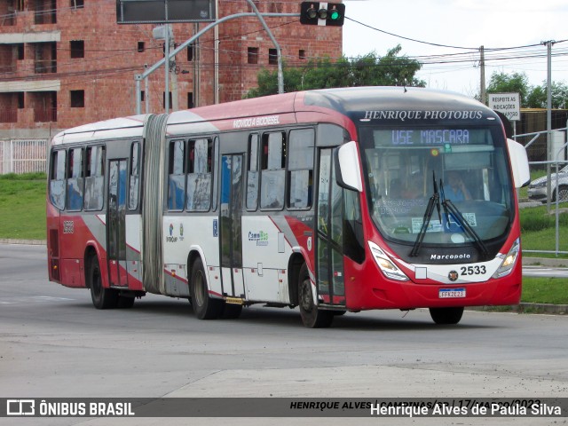 Expresso CampiBus 2533 na cidade de Campinas, São Paulo, Brasil, por Henrique Alves de Paula Silva. ID da foto: 10965102.