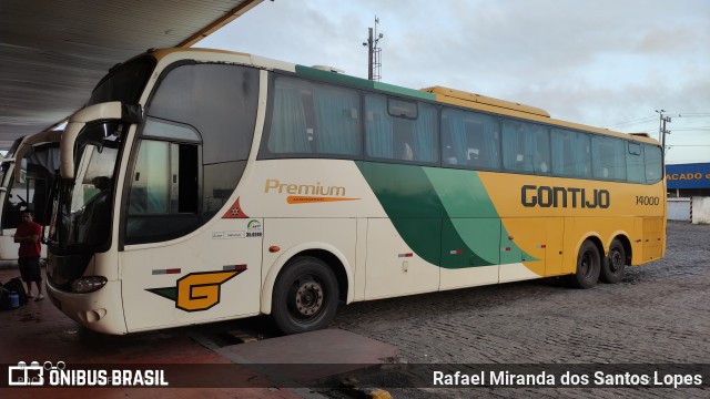 Empresa Gontijo de Transportes 14000 na cidade de Feira de Santana, Bahia, Brasil, por Rafael Miranda dos Santos Lopes. ID da foto: 10967857.