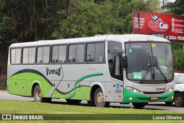 Turin Transportes 1250 na cidade de Conselheiro Lafaiete, Minas Gerais, Brasil, por Lucas Oliveira. ID da foto: 10967753.