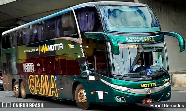 Viação Motta 19002 na cidade de Belo Horizonte, Minas Gerais, Brasil, por Hariel Bernades. Número da foto: #10966969.