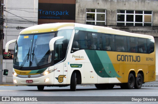 Empresa Gontijo de Transportes 18740 na cidade de Teresópolis, Rio de Janeiro, Brasil, por Diego Oliveira. ID da foto: 10968197.