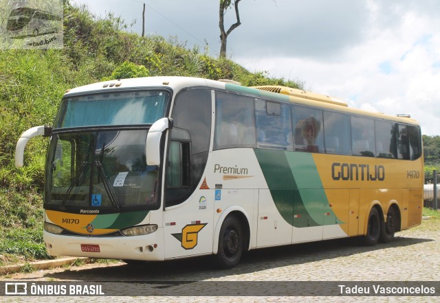 Empresa Gontijo de Transportes 14170 na cidade de João Monlevade, Minas Gerais, Brasil, por Tadeu Vasconcelos. ID da foto: 10917966.