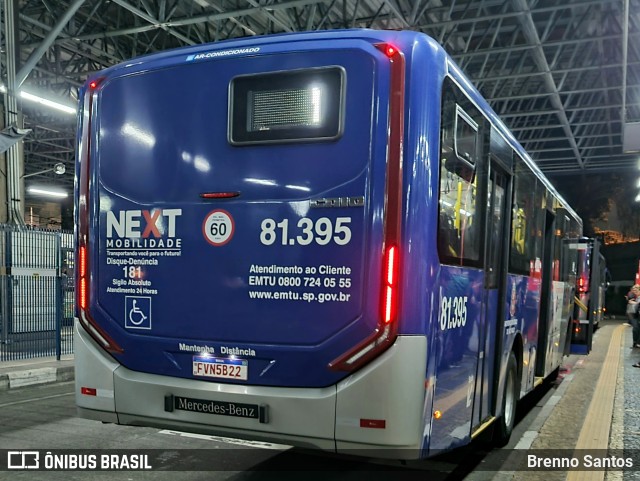 Next Mobilidade - ABC Sistema de Transporte 81.395 na cidade de Santo André, São Paulo, Brasil, por Brenno Santos. ID da foto: 10916245.