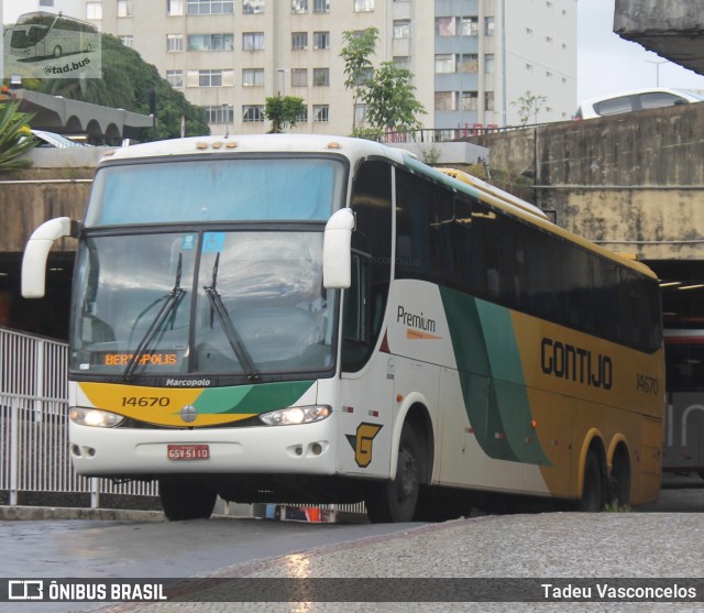 Empresa Gontijo de Transportes 14670 na cidade de Belo Horizonte, Minas Gerais, Brasil, por Tadeu Vasconcelos. ID da foto: 10917973.