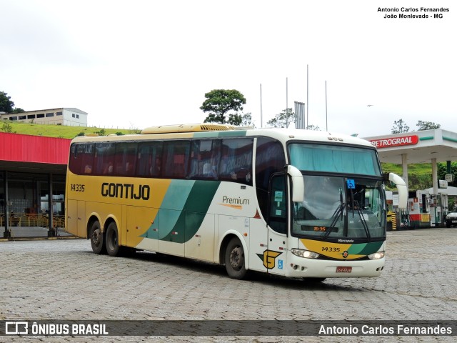 Empresa Gontijo de Transportes 14335 na cidade de João Monlevade, Minas Gerais, Brasil, por Antonio Carlos Fernandes. ID da foto: 10916646.