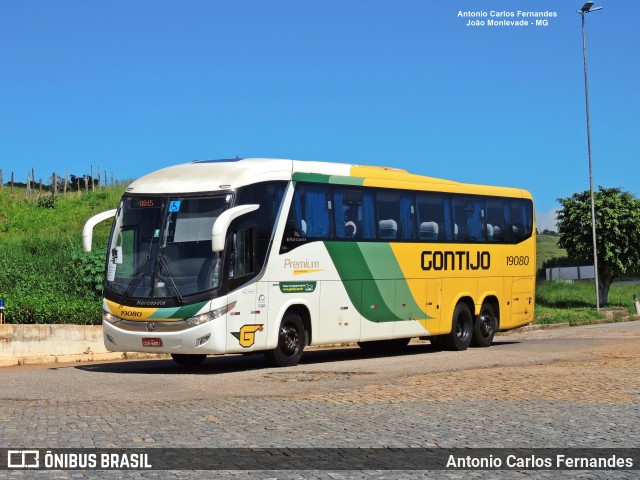 Empresa Gontijo de Transportes 19080 na cidade de João Monlevade, Minas Gerais, Brasil, por Antonio Carlos Fernandes. ID da foto: 10916615.