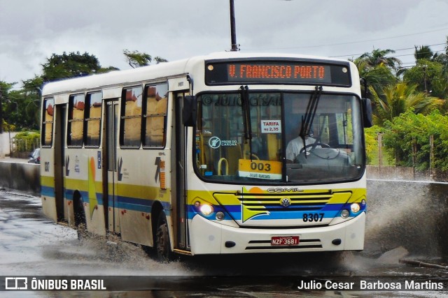 VCA - Viação Cidade de Aracaju 8307 na cidade de Aracaju, Sergipe, Brasil, por Julio Cesar  Barbosa Martins. Número da foto: #10916097.