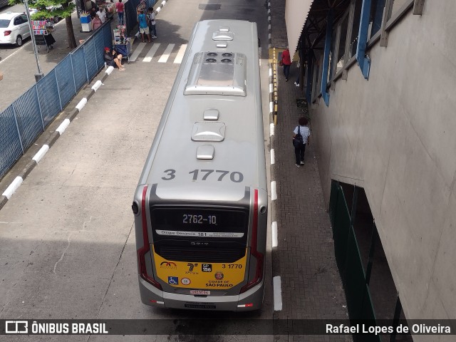 Viação Metrópole Paulista - Zona Leste 3 1770 na cidade de São Paulo, São Paulo, Brasil, por Rafael Lopes de Oliveira. Número da foto: #10916368.