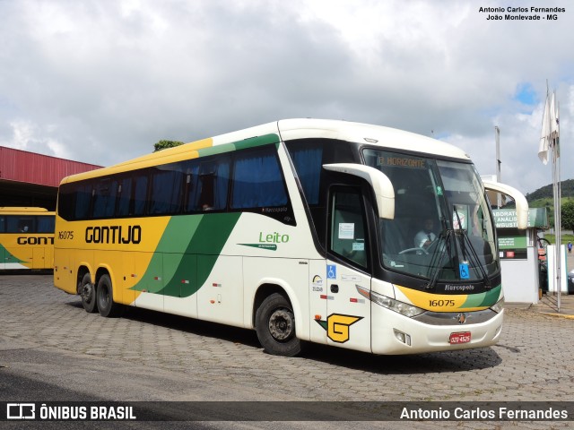 Empresa Gontijo de Transportes 16075 na cidade de João Monlevade, Minas Gerais, Brasil, por Antonio Carlos Fernandes. Número da foto: #10916671.
