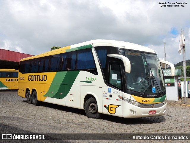 Empresa Gontijo de Transportes 16075 na cidade de João Monlevade, Minas Gerais, Brasil, por Antonio Carlos Fernandes. ID da foto: 10916671.