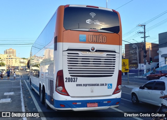Expresso União 20037 na cidade de Cariacica, Espírito Santo, Brasil, por Everton Costa Goltara. Número da foto: #10918675.