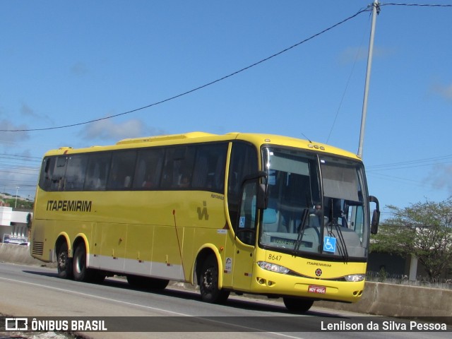 Viação Itapemirim 8647 na cidade de Caruaru, Pernambuco, Brasil, por Lenilson da Silva Pessoa. ID da foto: 10918325.