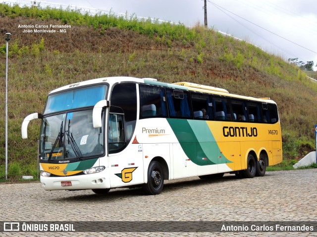 Empresa Gontijo de Transportes 14670 na cidade de João Monlevade, Minas Gerais, Brasil, por Antonio Carlos Fernandes. ID da foto: 10916632.