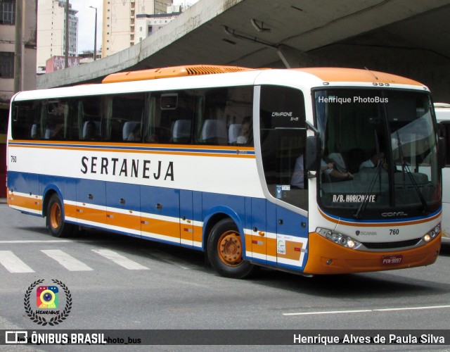 Viação Sertaneja 760 na cidade de Belo Horizonte, Minas Gerais, Brasil, por Henrique Alves de Paula Silva. ID da foto: 10970573.