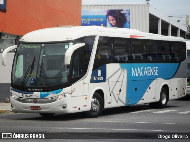 Rápido Macaense RJ 150.019 na cidade de Rio de Janeiro, Rio de Janeiro, Brasil, por Diego Oliveira. Número da foto: #10968541.