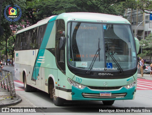 Santa Fé Transportes 110 na cidade de Belo Horizonte, Minas Gerais, Brasil, por Henrique Alves de Paula Silva. Número da foto: #10970571.