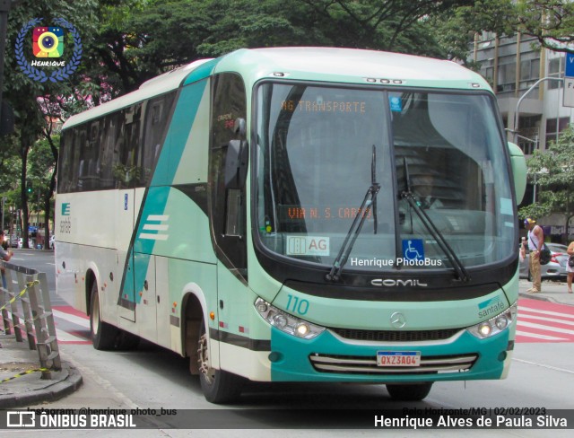 Santa Fé Transportes 110 na cidade de Belo Horizonte, Minas Gerais, Brasil, por Henrique Alves de Paula Silva. ID da foto: 10970571.