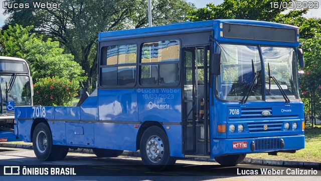 Transol Transportes Coletivos 7018 na cidade de Florianópolis, Santa Catarina, Brasil, por Lucas Weber Calizario. Número da foto: #10970456.