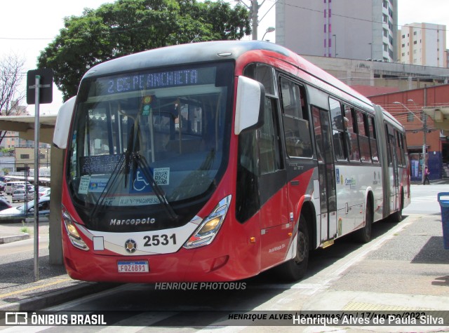 Expresso CampiBus 2531 na cidade de Campinas, São Paulo, Brasil, por Henrique Alves de Paula Silva. Número da foto: #10968847.