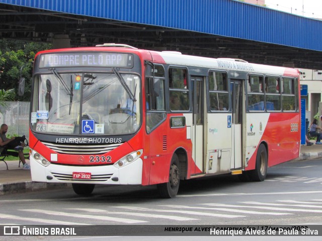 Expresso CampiBus 2332 na cidade de Campinas, São Paulo, Brasil, por Henrique Alves de Paula Silva. ID da foto: 10968849.