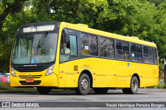 Gidion Transporte e Turismo 11401 na cidade de Joinville, Santa Catarina, Brasil, por Paulo Henrique Pereira Borges. ID da foto: 10969257.