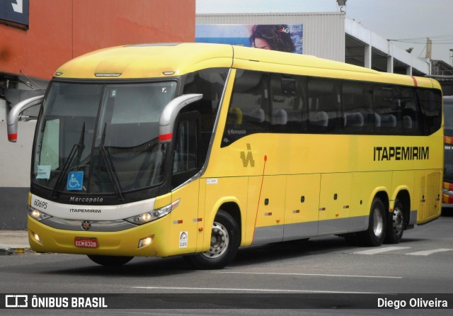 Viação Itapemirim 60695 na cidade de Rio de Janeiro, Rio de Janeiro, Brasil, por Diego Oliveira. Número da foto: #10968536.