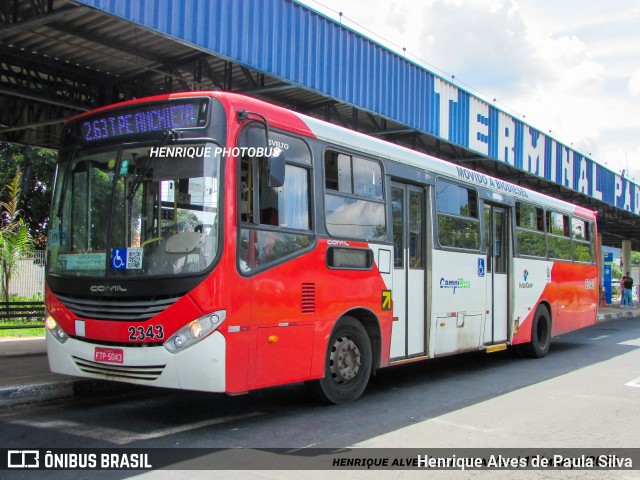 Expresso CampiBus 2343 na cidade de Campinas, São Paulo, Brasil, por Henrique Alves de Paula Silva. ID da foto: 10968848.