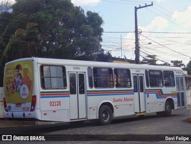 Auto Ônibus Santa Maria Transporte e Turismo 02128 na cidade de Natal, Rio Grande do Norte, Brasil, por Davi Felipe. ID da foto: 10970848.