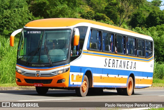 Viação Sertaneja 400 na cidade de Três Rios, Rio de Janeiro, Brasil, por Paulo Henrique Pereira Borges. ID da foto: 10971790.