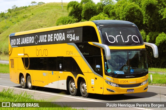 Brisa Ônibus 17204 na cidade de Três Rios, Rio de Janeiro, Brasil, por Paulo Henrique Pereira Borges. ID da foto: 10971764.