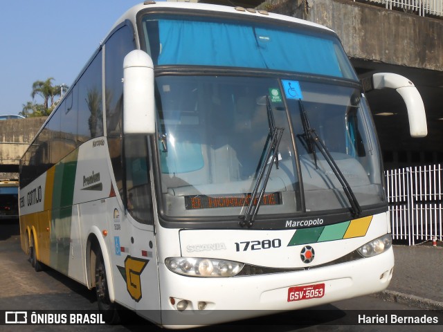Empresa Gontijo de Transportes 17280 na cidade de Belo Horizonte, Minas Gerais, Brasil, por Hariel Bernades. Número da foto: #10974225.