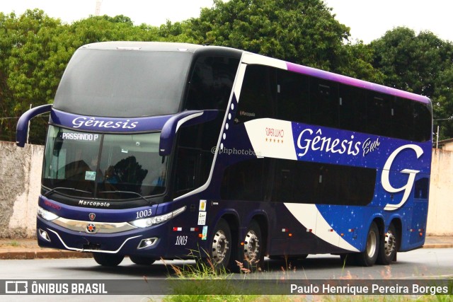 LP Gênesis Bus 1003 na cidade de Cuiabá, Mato Grosso, Brasil, por Paulo Henrique Pereira Borges. ID da foto: 10975583.