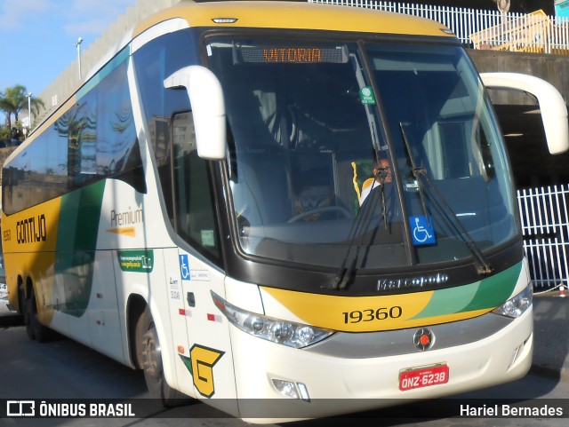 Empresa Gontijo de Transportes 19360 na cidade de Belo Horizonte, Minas Gerais, Brasil, por Hariel Bernades. Número da foto: #10974443.