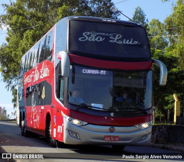 Expresso São Luiz 8070 na cidade de Cuiabá, Mato Grosso, Brasil, por Paulo Sergio Alves Venancio. ID da foto: 10975195.