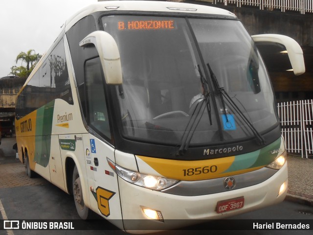 Empresa Gontijo de Transportes 18560 na cidade de Belo Horizonte, Minas Gerais, Brasil, por Hariel Bernades. ID da foto: 10974186.