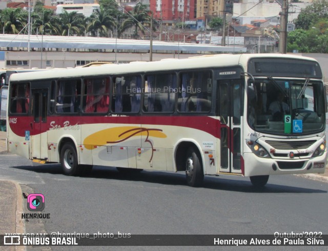 Viação São Bento Ribeirão Preto 11425 na cidade de Ribeirão Preto, São Paulo, Brasil, por Henrique Alves de Paula Silva. ID da foto: 10973950.