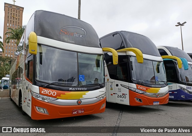 Starline Turismo 2100 na cidade de Aparecida, São Paulo, Brasil, por Vicente de Paulo Alves. ID da foto: 10976145.