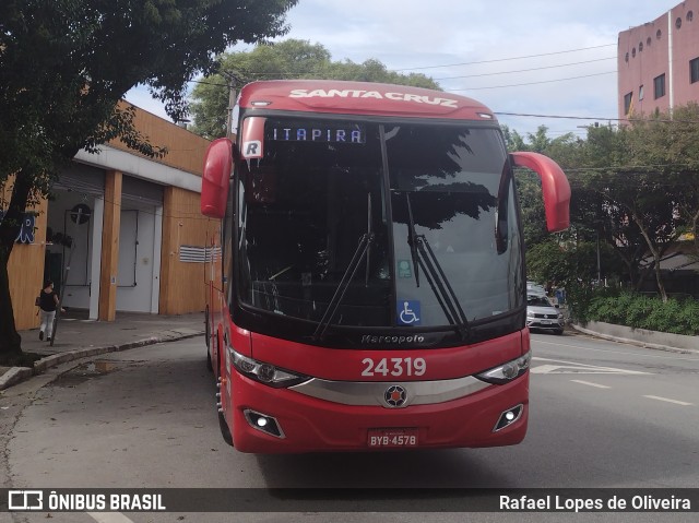 Viação Santa Cruz 24319 na cidade de São Caetano do Sul, São Paulo, Brasil, por Rafael Lopes de Oliveira. ID da foto: 10973676.