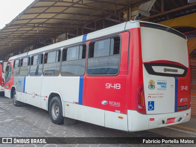 Rigras Transporte Coletivo e Turismo 948 na cidade de Ribeirão Pires, São Paulo, Brasil, por Fabrício Portella Matos. ID da foto: 10975411.