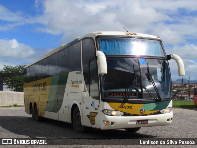 Empresa Gontijo de Transportes 14475 na cidade de Caruaru, Pernambuco, Brasil, por Lenilson da Silva Pessoa. ID da foto: 10975092.