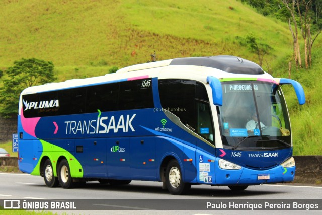 Trans Isaak Turismo 1545 na cidade de Piraí, Rio de Janeiro, Brasil, por Paulo Henrique Pereira Borges. ID da foto: 10975412.