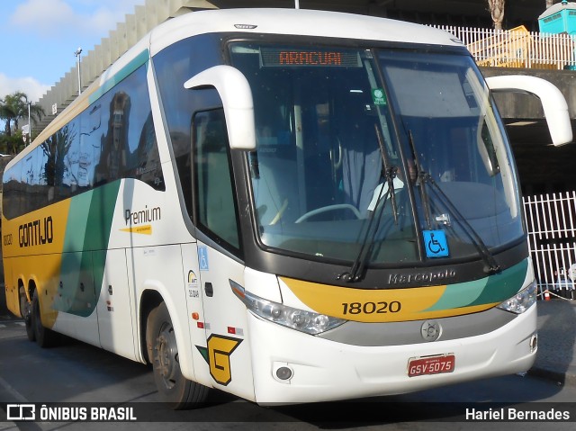 Empresa Gontijo de Transportes 18020 na cidade de Belo Horizonte, Minas Gerais, Brasil, por Hariel Bernades. ID da foto: 10974451.