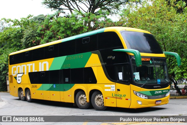 Empresa Gontijo de Transportes 25015 na cidade de São Paulo, São Paulo, Brasil, por Paulo Henrique Pereira Borges. ID da foto: 10978014.