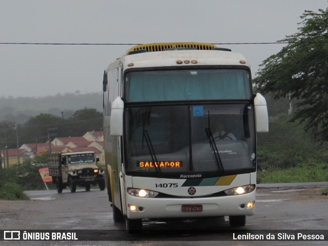 Empresa Gontijo de Transportes 14075 na cidade de Taquaritinga do Norte, Pernambuco, Brasil, por Lenilson da Silva Pessoa. ID da foto: 10977944.