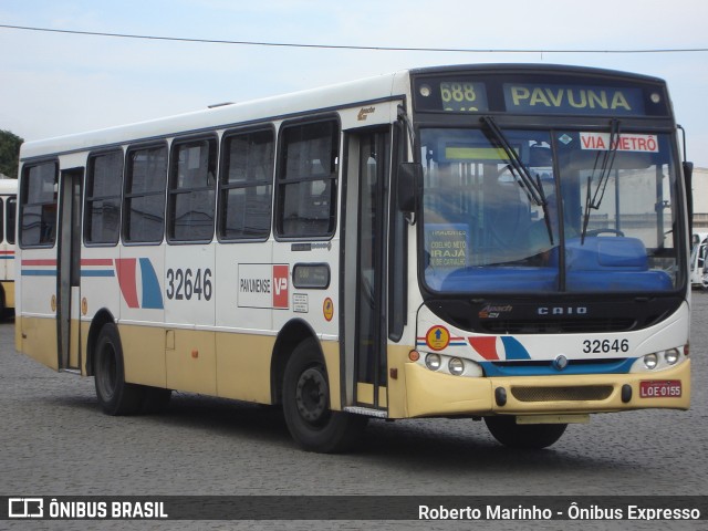 Viação Pavunense 32646 na cidade de Rio de Janeiro, Rio de Janeiro, Brasil, por Roberto Marinho - Ônibus Expresso. ID da foto: 10977588.