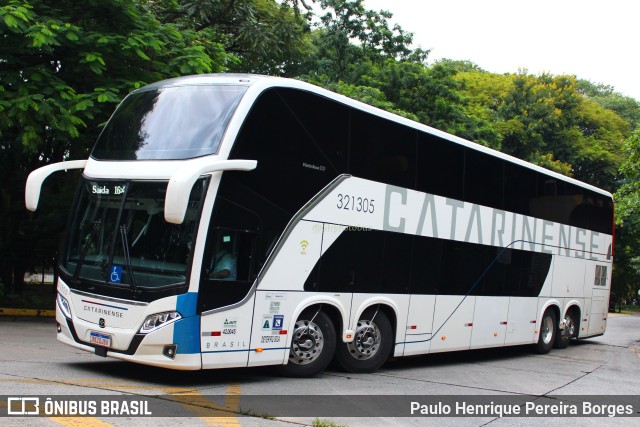 Auto Viação Catarinense 321305 na cidade de São Paulo, São Paulo, Brasil, por Paulo Henrique Pereira Borges. ID da foto: 10978023.