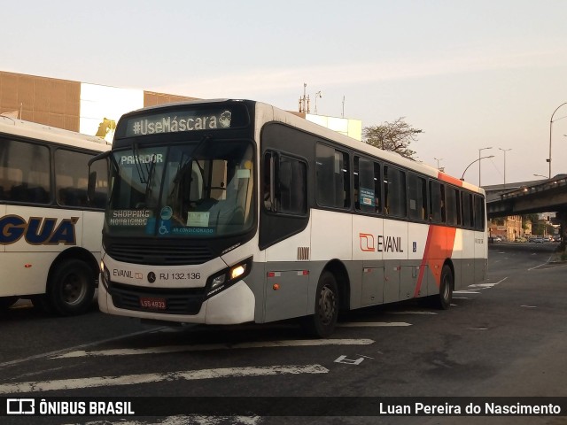 Evanil Transportes e Turismo RJ 132.136 na cidade de Rio de Janeiro, Rio de Janeiro, Brasil, por Luan Pereira do Nascimento. Número da foto: #10976981.